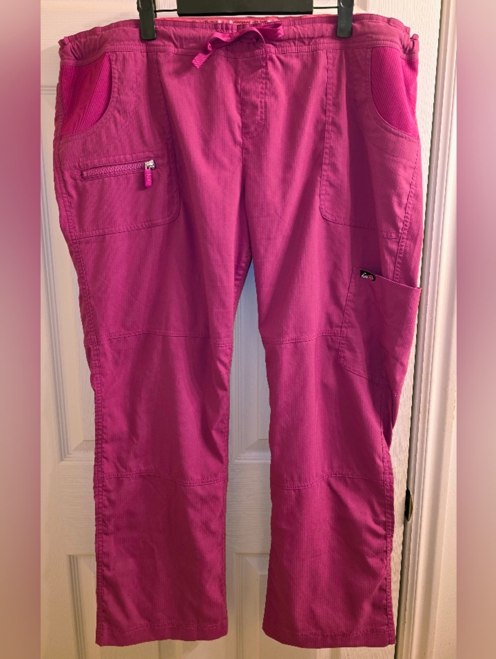 Koi Lite Peace Series Medical Scrub Pants. MAGENTA Color